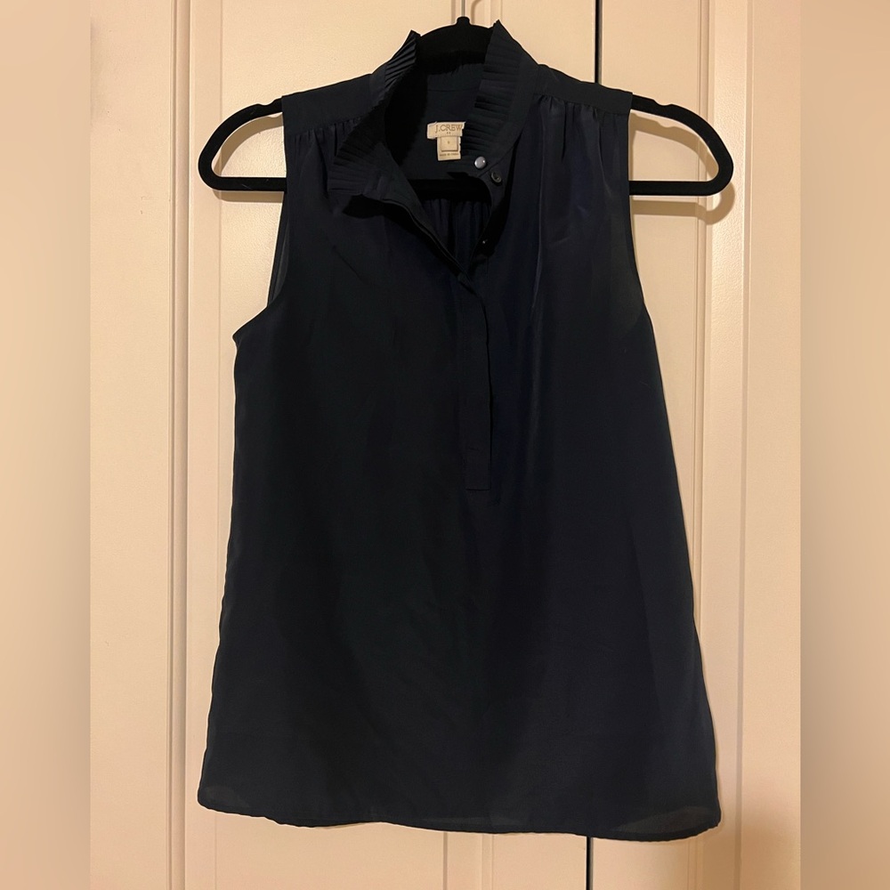 J Crew navy sleeveless top